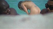 MILF Heather showing off body at nudist beach!